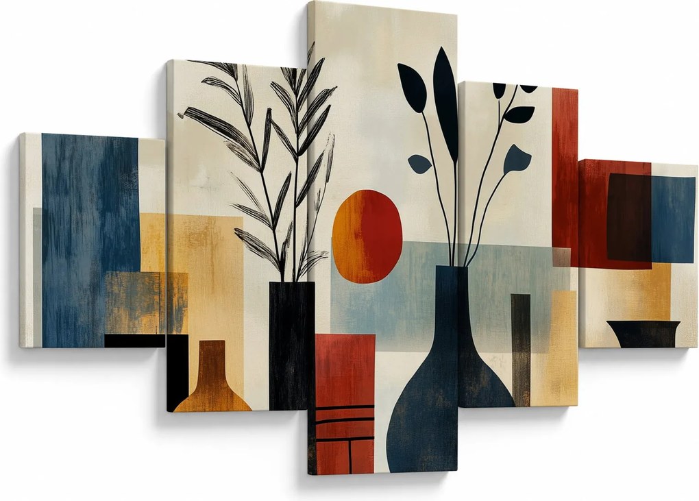 Obraz - Kubistyczne wazony (125x70 cm)