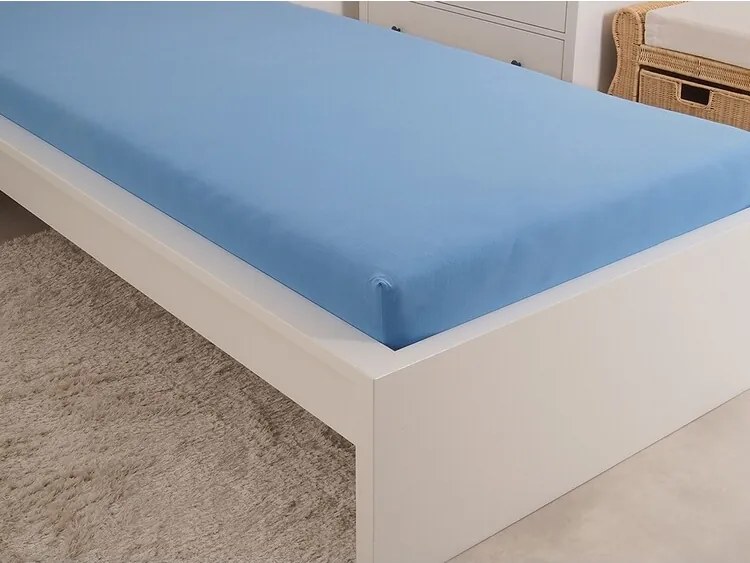 4Home prześcieradło jersey Ideal błękitny, 100 x 200 cm