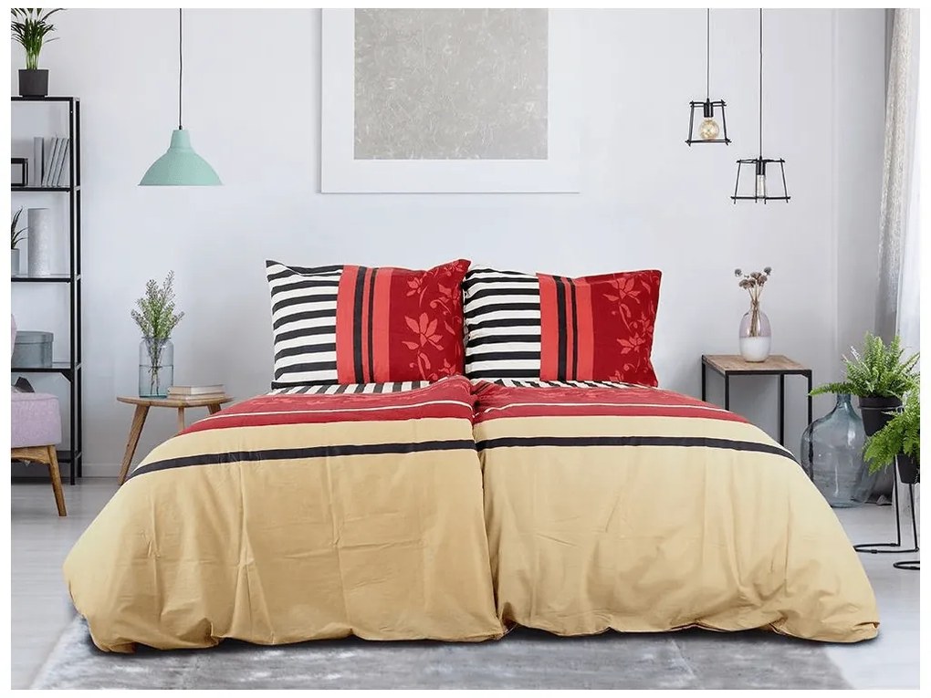 PrzytulneMieszkanie.pl PrzytulneMieszkanie.pl Bawełniana pościel URBAN STRIPES beżowa Rozmiar pościeli: 70 x 90 cm | 140 x 200 cm