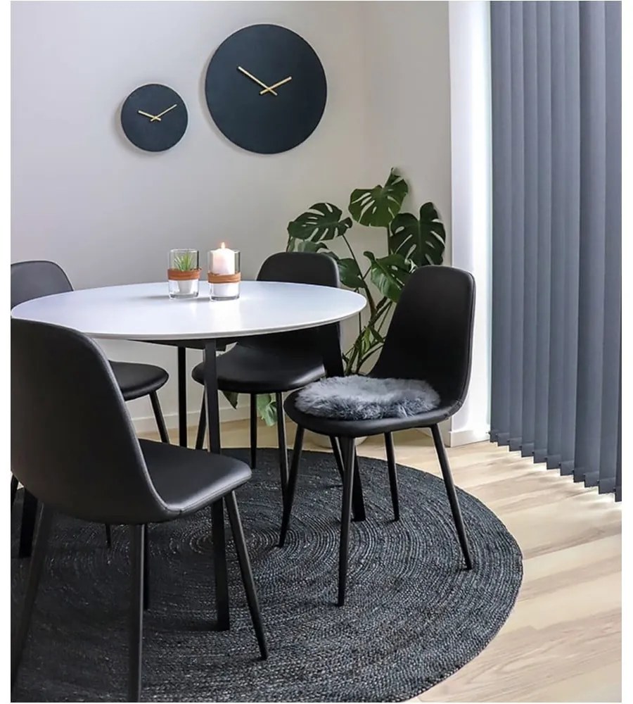 Zestaw 2 czarnych krzeseł z czarnymi nogami House Nordic Stockholm