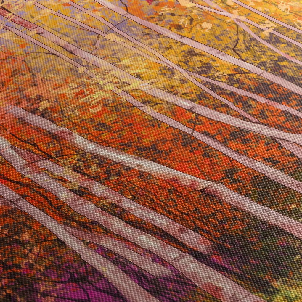 Obraz kolorowego lasu (125x70 cm)