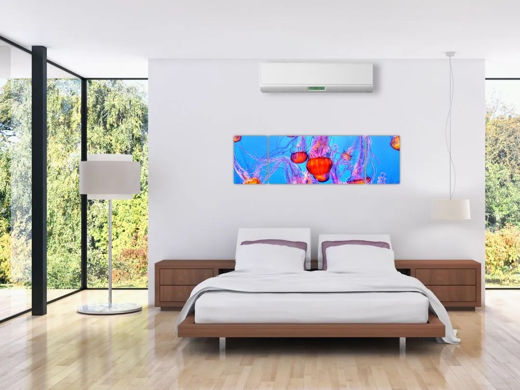 Obraz meduz w morzu (170x50 cm)