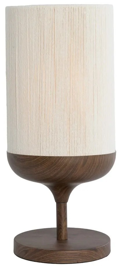 Ciemnobrązowa lampa stołowa z tekstylnym kloszem (wysokość 50 cm) Dania – Light &amp; Living