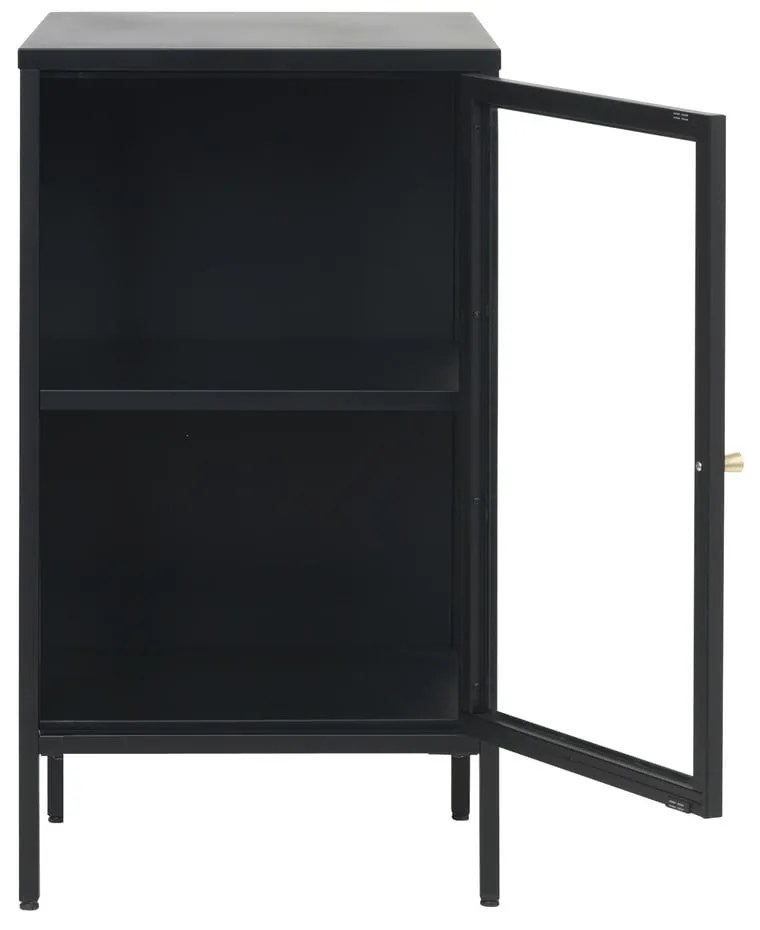 Czarna metalowa witryna 45x85 cm Carmel – Unique Furniture