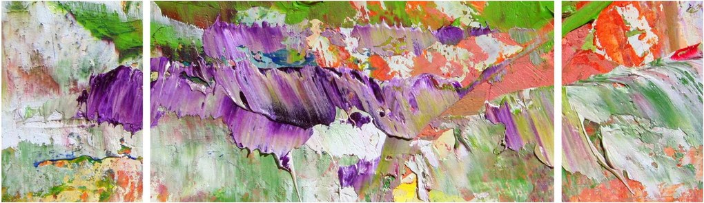 Obraz abstrakcji - malarstwo (170x50 cm)