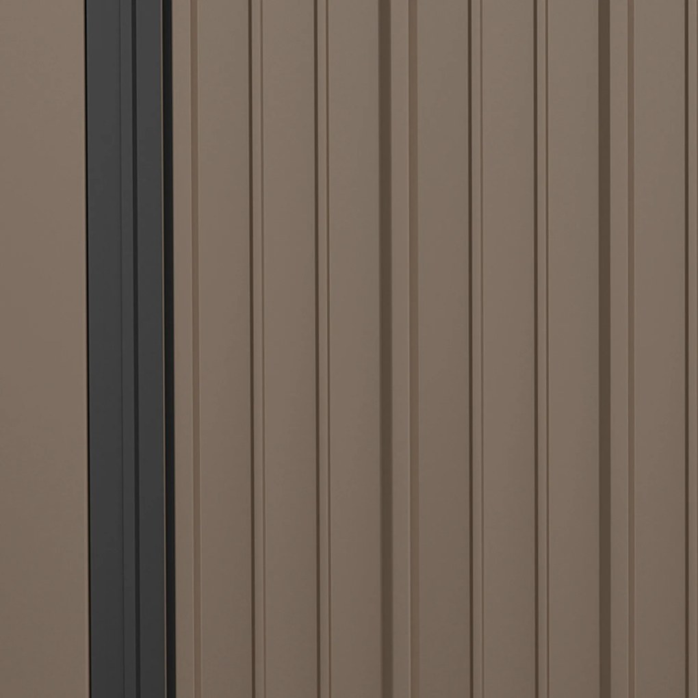 Outsunny Metalowa szopa ogrodowa na narzędzia z dachem jednospadowym 134 m² stalowa konstrukcja | Aosom PL