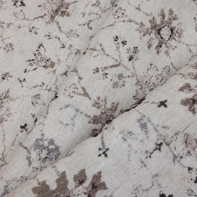 Dywan vintage INKA Floral z Efektem Postarzenia Kremowy 240 cm x 340 cm