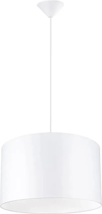 Biała lampa nad stół z cylindrycznym abażurem - A654 K8-G56