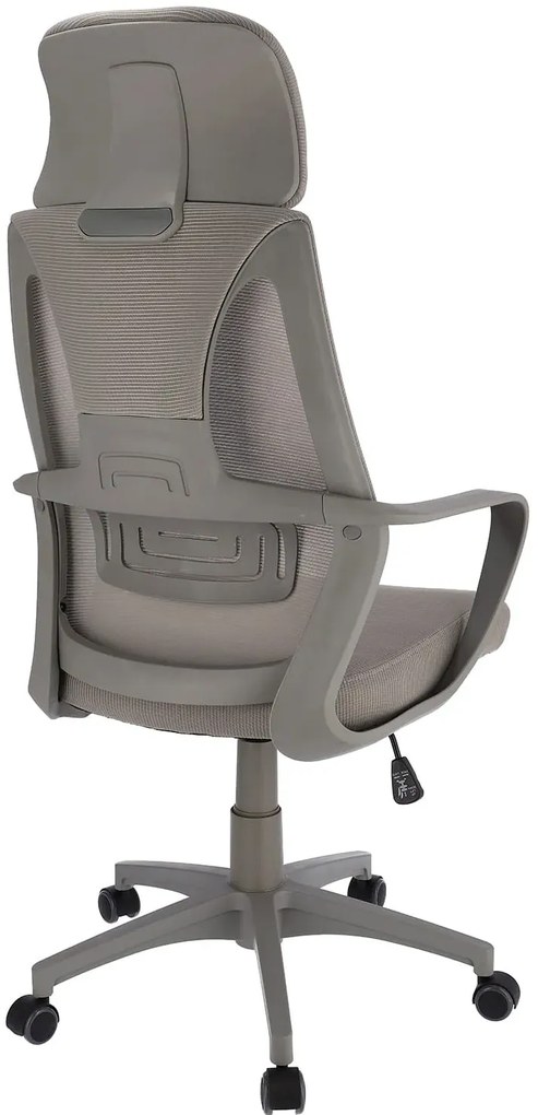 Szare Nowoczesne Ergonomiczne Krzesło Obrotowe Do Biurka T2-A37