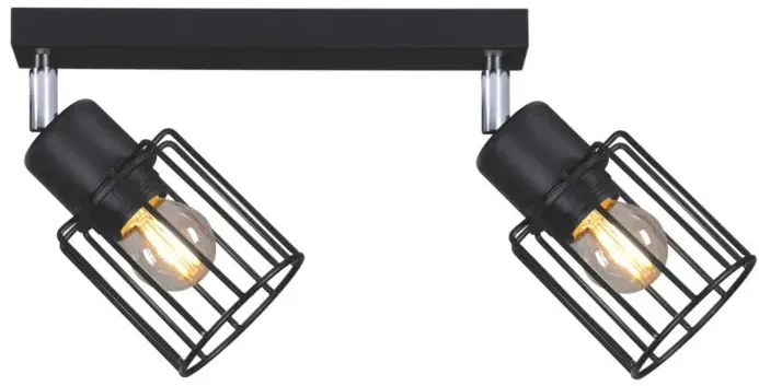 Czarna lampa sufitowa z reflektorami - S148-Andera