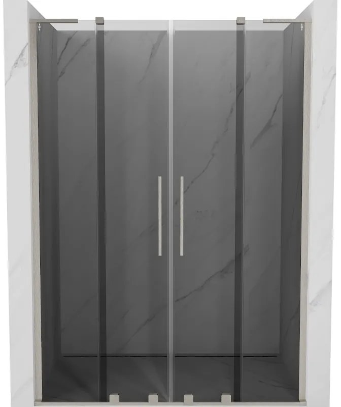 Mexen Velar L Duo drzwi prysznicowe rozsuwane 150 cm, grafit, nikiel szczotkowany - 871-150-003-42-97