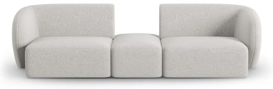 Jasnoszara sofa z tkaniny szenilowej 246 cm Paolo – Milo Casa