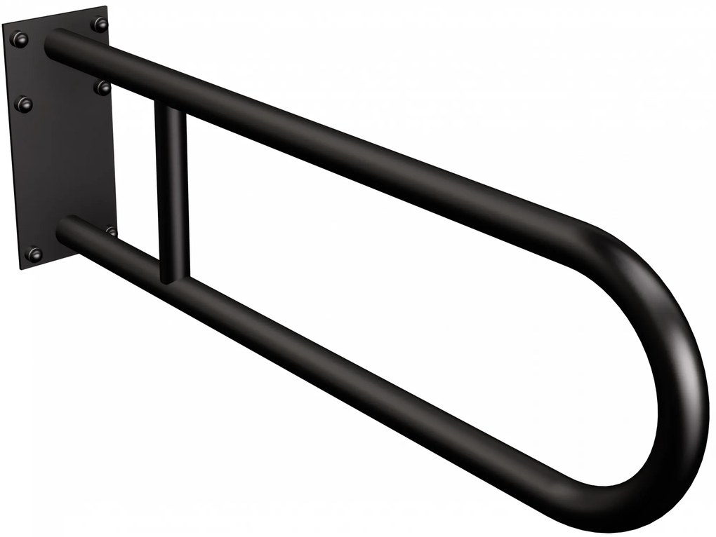 Uchwyt półokrągły stały czarny