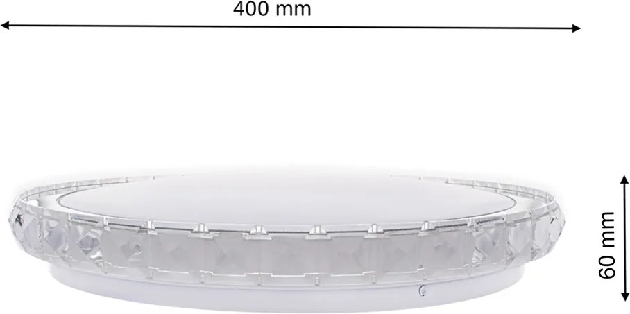 Plafon, okrągły z pilotem LAYLA 33W LED Ø400mm Ściemnialny+ Pilot