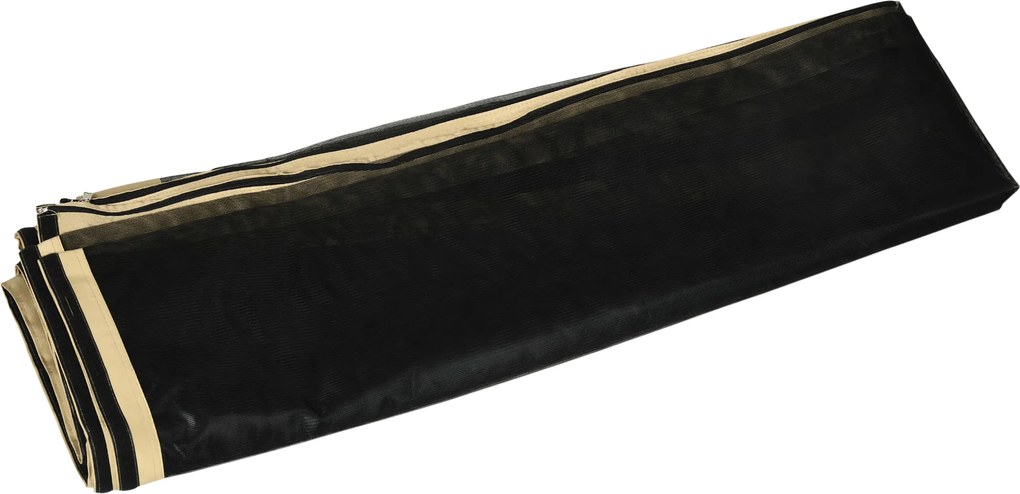 Outsunny Parasol Ogrodowy z Moskitierą - Korbka, Otwór Wentylacyjny, 296x296x272cm, Biało-Czarny - Ochrona przed Owadami