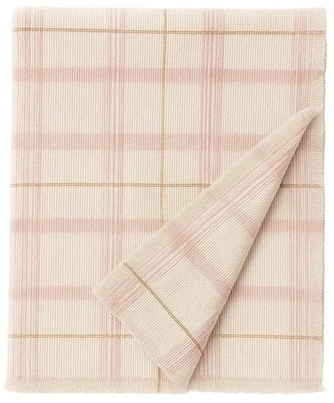 Jasnoróżowa bawełniana narzuta dziecięca 140x200 cm Tartan Rose – Lorena Canals