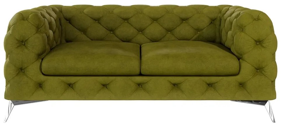 Zielona aksamitna sofa 185 cm Chelsea – Ropez