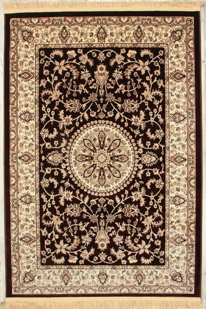 Dywan Iliada Kwitnące Ogrody brązowy 060x100 Prostokąt