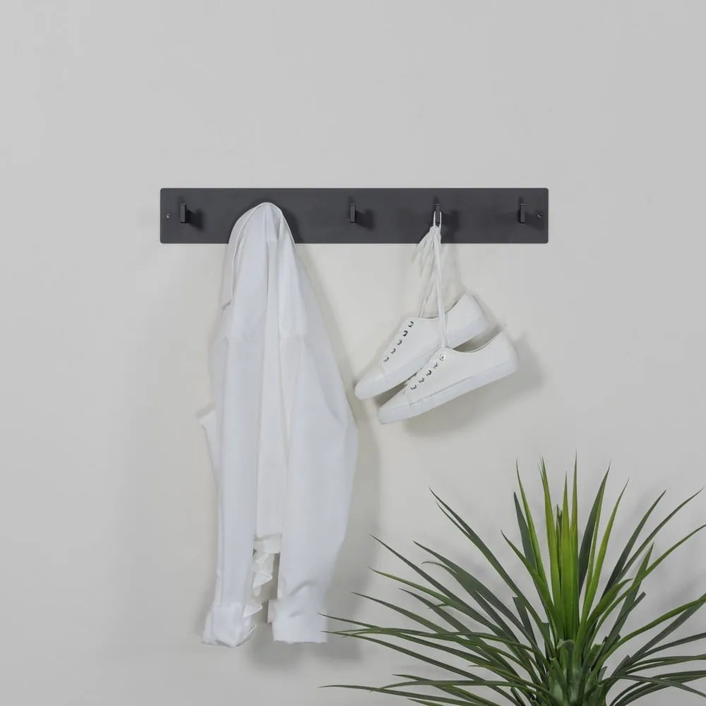 Czarny metalowy wieszak ścienny 70 cm Leatherman – Spinder Design