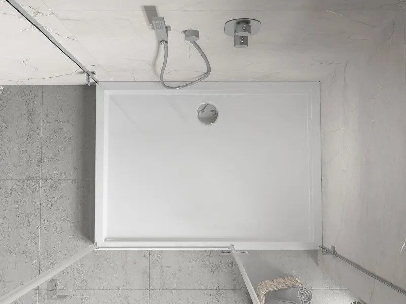 Mexen Flow+ brodzik prostokątny 90 x 80 cm, biały połysk - 46R108090H
