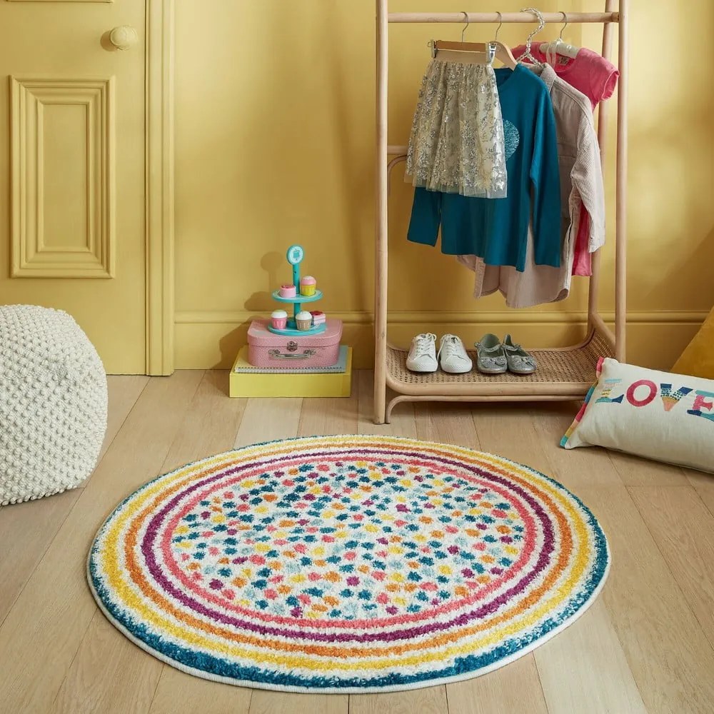 Okrągły dywan 100x100 cm Rainbow Spot – Flair Rugs