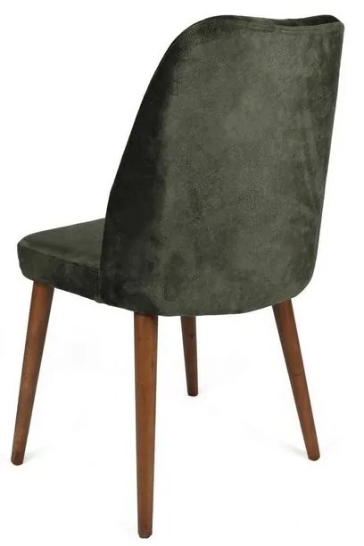 Zestaw krzeseł do jadalni Alfa Khaki and Walnut, 2szt.