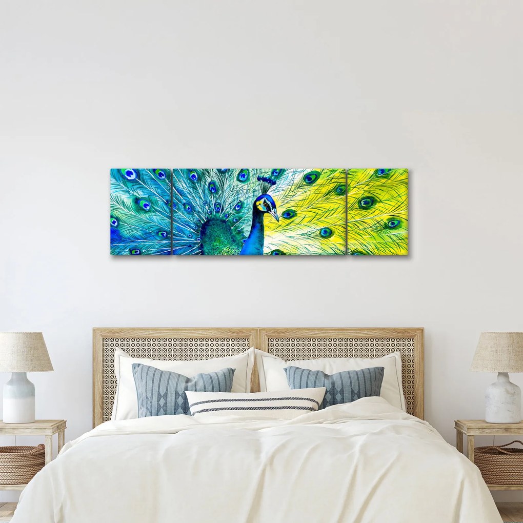 Obraz pawia (170x50 cm)