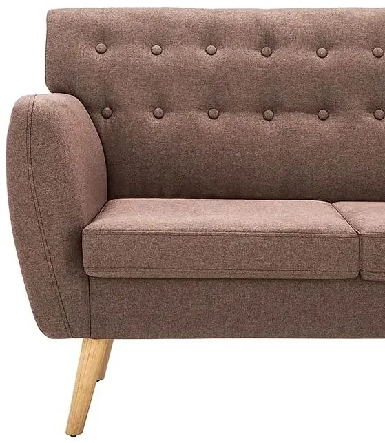 3-osobowa brązowa sofa pikowana - Elia