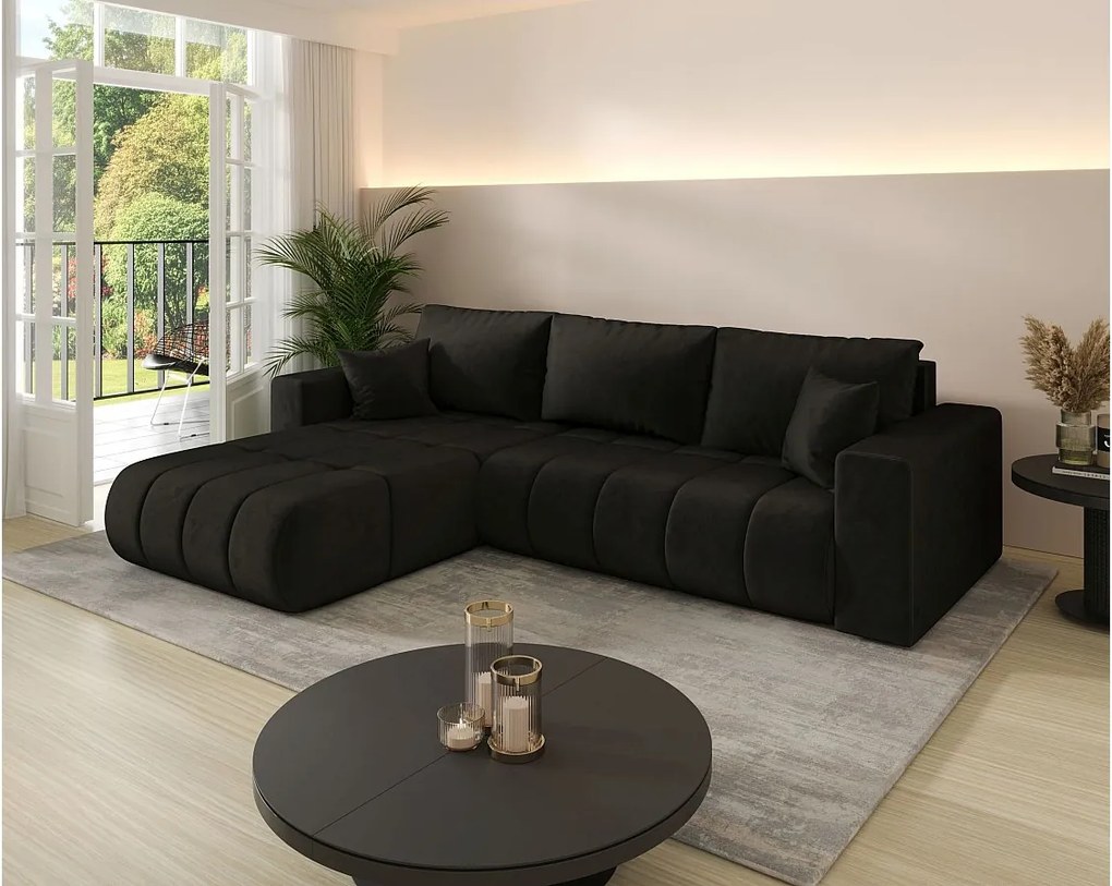 Narożnik BEDANTE MILO PREMIUM L Monolith 95 lewy z funkcją spania Mebel łączący wygodę i nowoczesny design