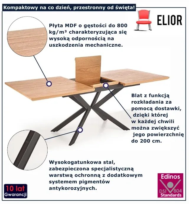 Nowoczesny rozkładany stół N2-L30