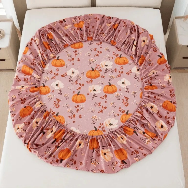 PrzytulneMieszkanie.pl Prześcieradło z mikrofibry PUMPKINS ROSAVIE stare różowe 90x200 cm