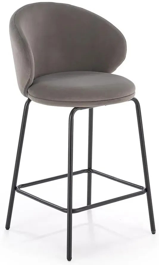 Tapicerowany popielaty hoker A3-Z66