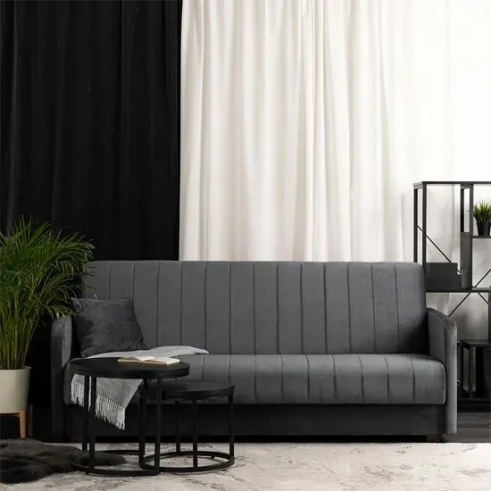Popielata sofa rozkładana Z5-C40
