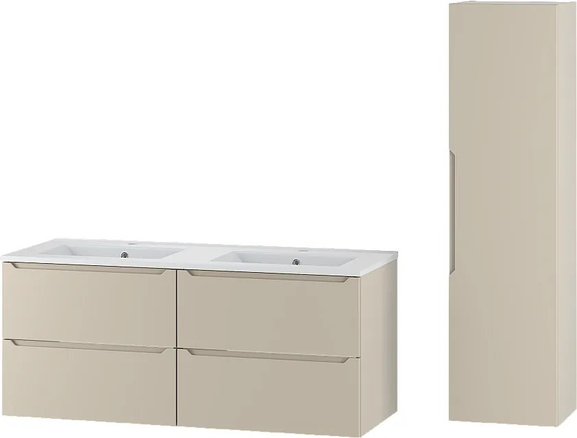 Kaszmirowy Zestaw do Łazienki 120cm Szafka z Umywalką Słupek Słupek Etna