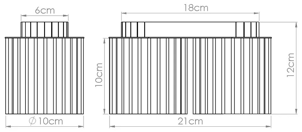 Plafon dwupunktowy AURA 2 ochra czerwona GU10 ryflowany SOLLUX LIGHTING