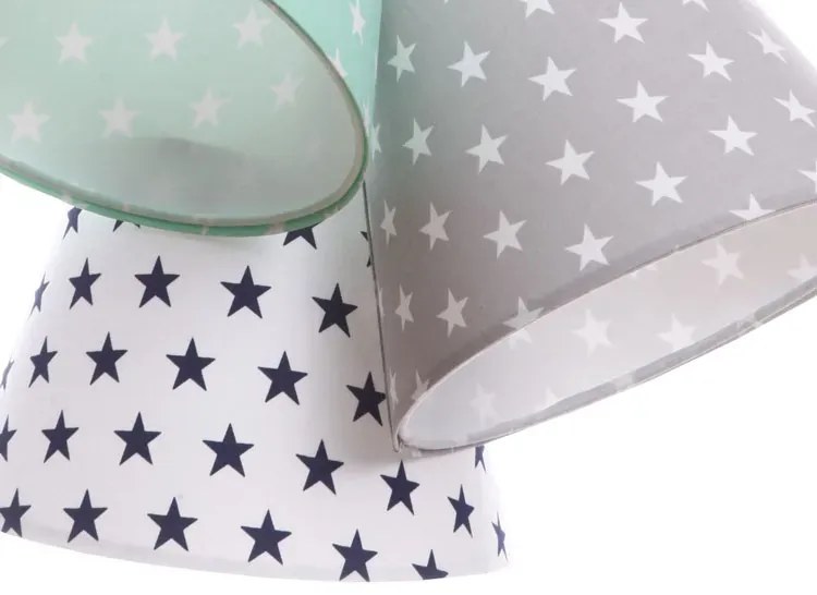 Dziecięca potrójna lampa wisząca w gwiazdki H3-G22