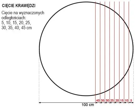 Lustro okrągłe SIMPLE LUNA 120 z oświetleniem LED z podcięciem EXCLUSIVE RUKE