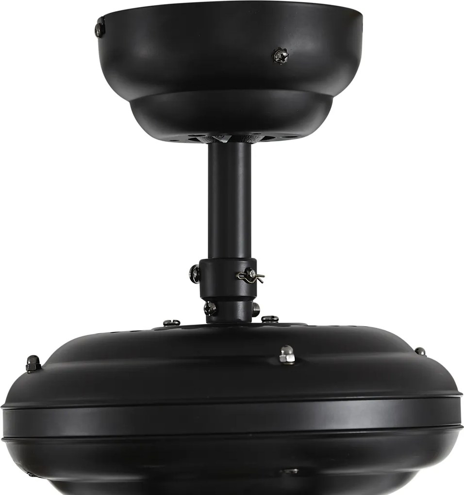 Czarny wentylator sufitowy 107,5 cm z przełącznikiem łańcuchowym - Mistral Busa