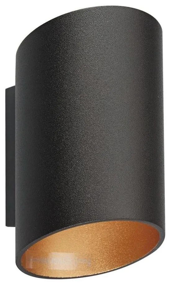 Zuma Line 50603-BK/GD-N - Kinkiet SLICE WL 1xG9/40W/230V czarno-złoty