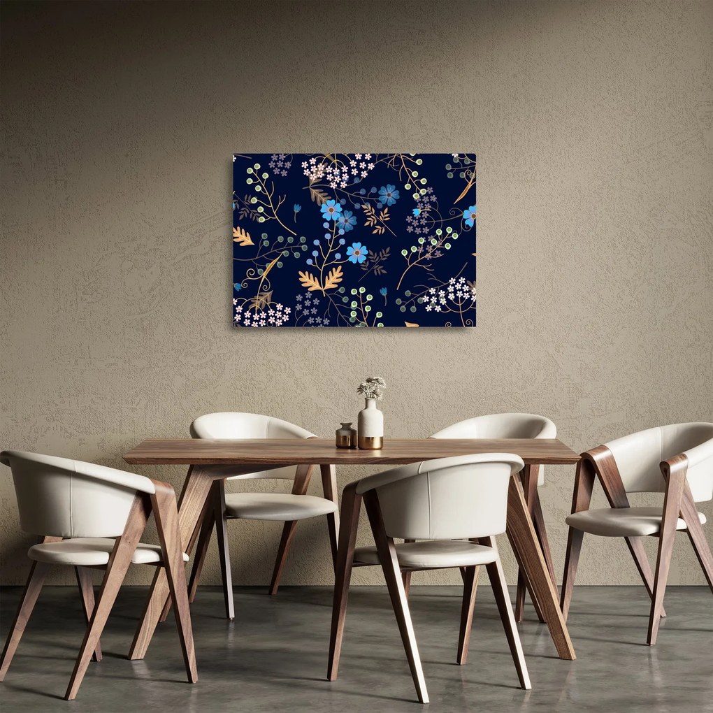 Obraz na szkle - Jesienne kwiaty (70x50 cm)