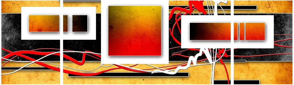 Obraz - Abstrakcja (170x50 cm)