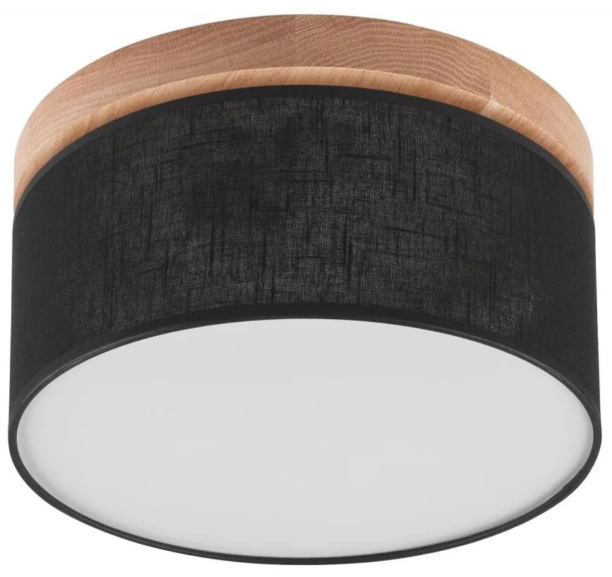 Brilagi - LED sufitowa lampa BELLADONNA 1xE27/15W/230V Ø30 cm czarna/dąb