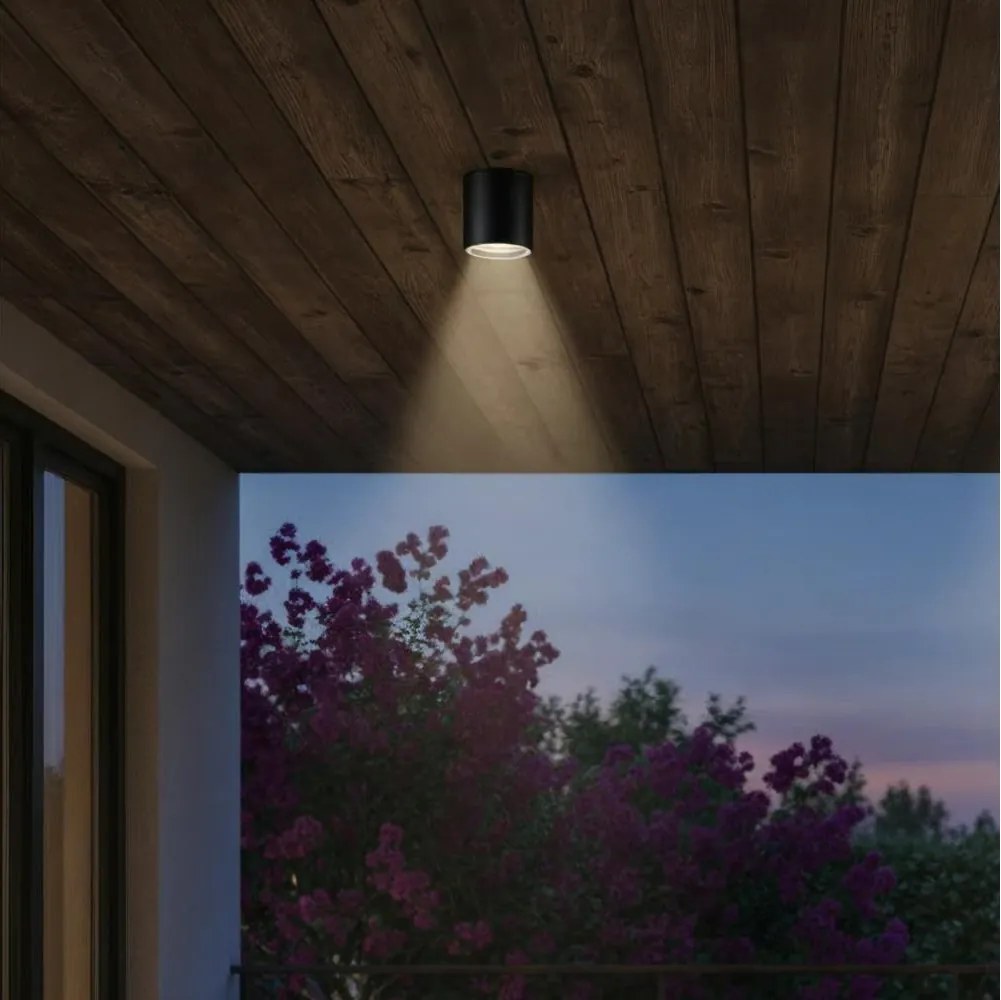 Ideal Lux - Zewnętrzna oprawa punktowa GUN 1xGU10/28W/230V IP44 czarna