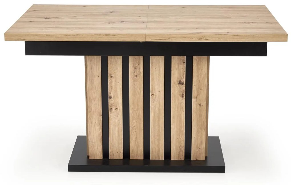 LAMELLO stół rozkładany 130-180/80 cm dąb artisan/czarny, na jednej nodze