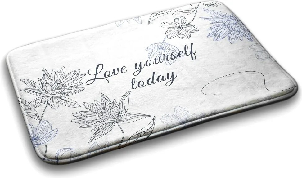 Dywanik łazienkowy Dywanik łazienkowy Kwiaty Minimalistyczny