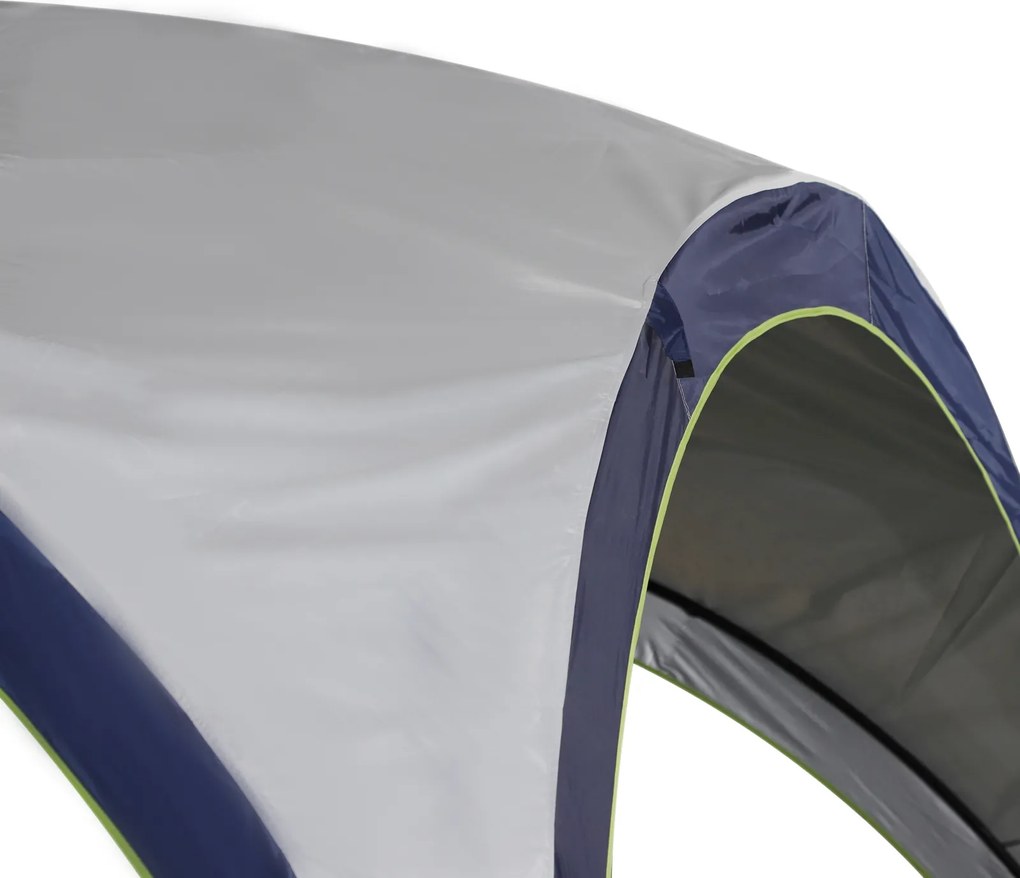 Outsunny Pawilon Imprezowy 4x4m Ochrona UV Poliester Kremowo-biały i Niebieski Stabilna Konstrukcja | Aosom PL