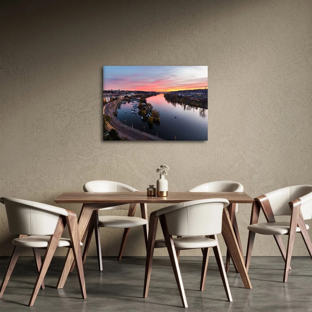 Obraz Pragi nocą (70x50 cm)