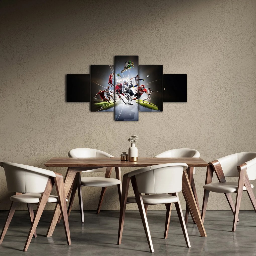 Obraz - Sportowcy (125x70 cm)
