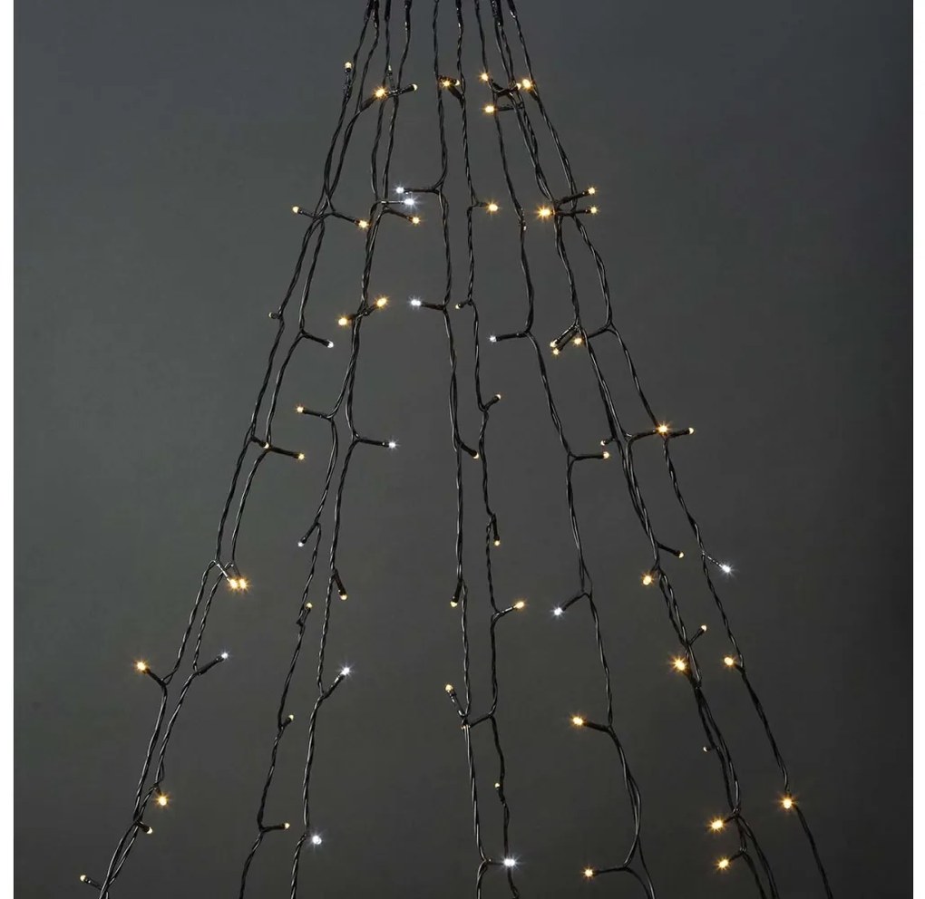 Nedis WIFILXT02W200 - LED kurtyna świąteczna 200xLED, 8 funkcji, 10x2m, IP65, Wi