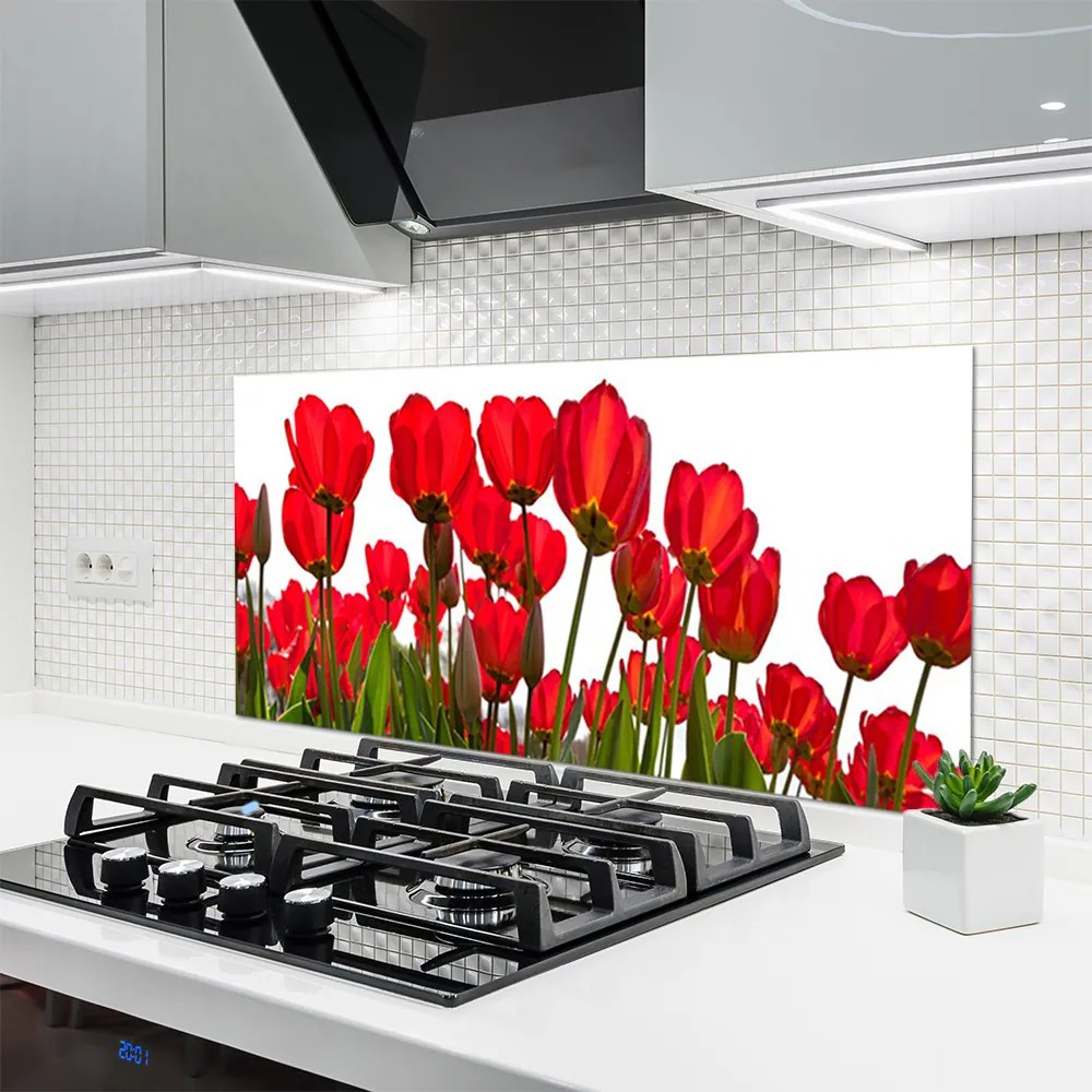 Panel nad blat kuchenny Pastelowy Ogród Na Szkle